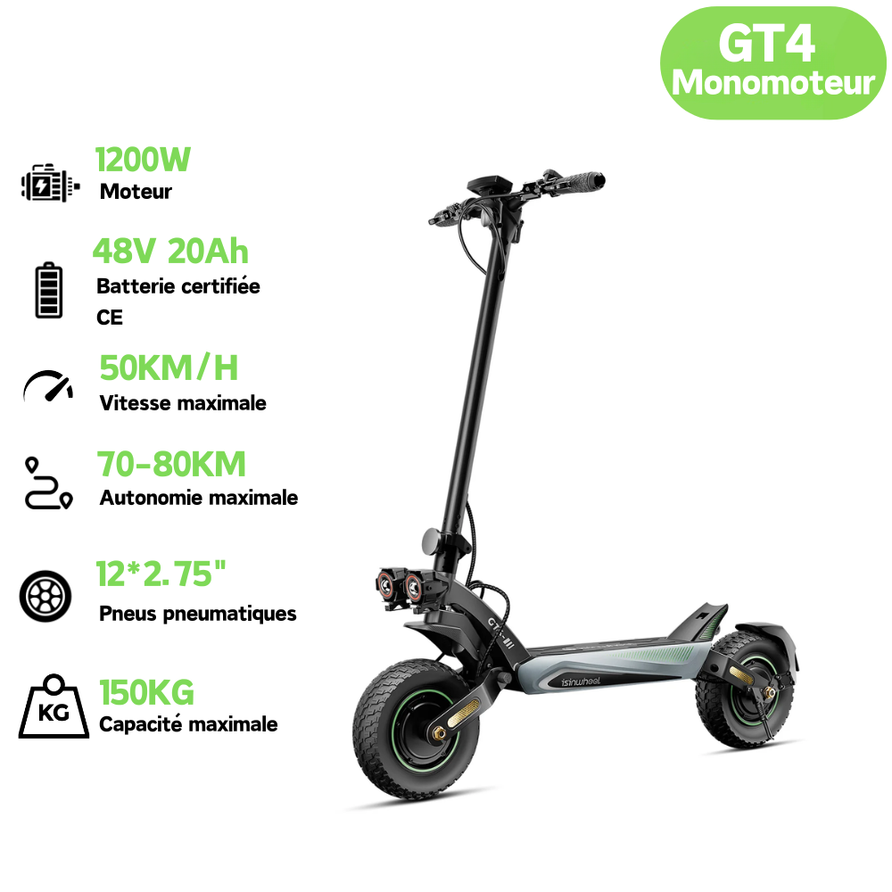 GT4 All-Terrain Electric Scooter with Dual Motors 2400W