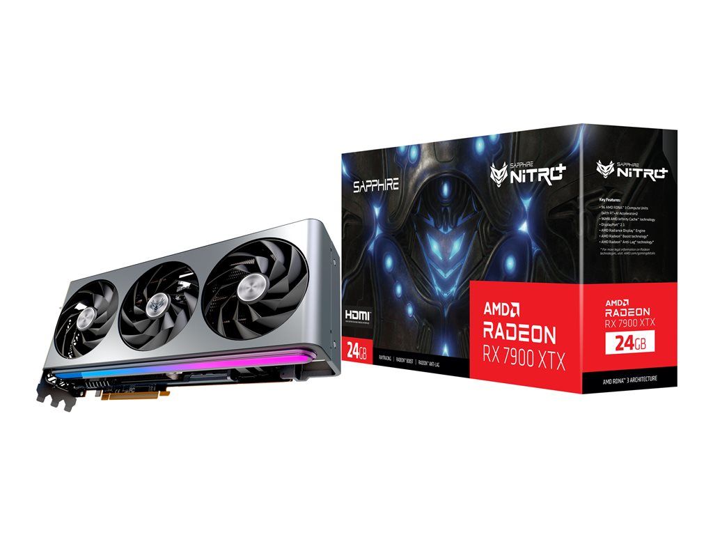 Sapphire NITRO+ Radeon RX 7900 XTX Vapor-X Graphics Card - 24GB GDDR6 - PCIe 4.0 x16 - 2x DisplayPort, 2x HDMI