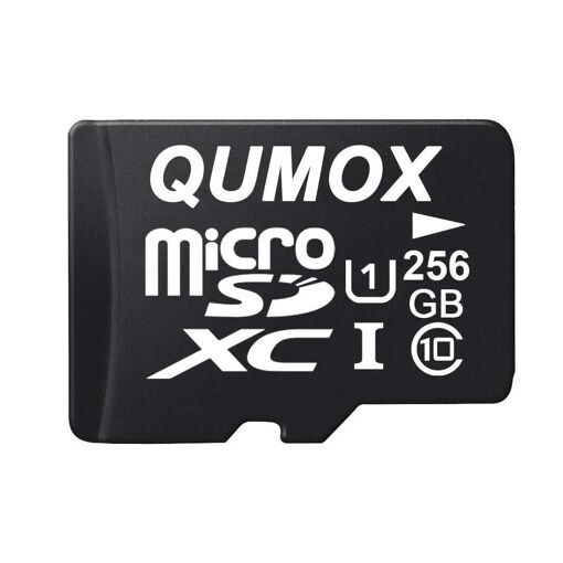 QUMOX 256GB Micro SDXC Card - Class 10 UHS-I, 256GB, 80MB/s