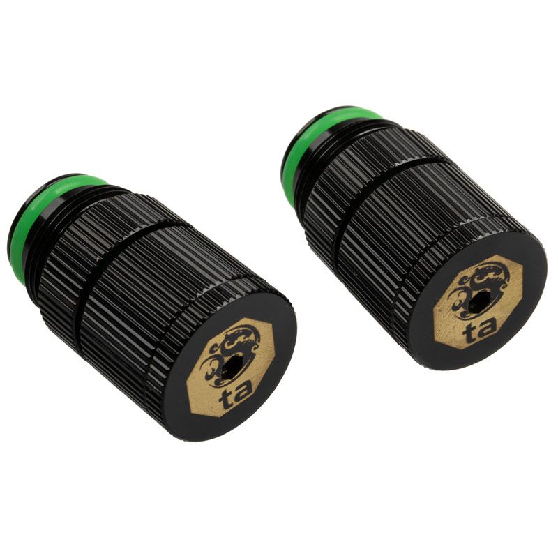 Bitspower Touchaqua Water Outlet, G1/4 inch AG - 2 Pack, Black