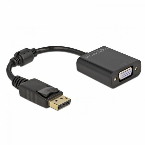 Adaptador Delock DisplayPort a VGA 61006 Negro