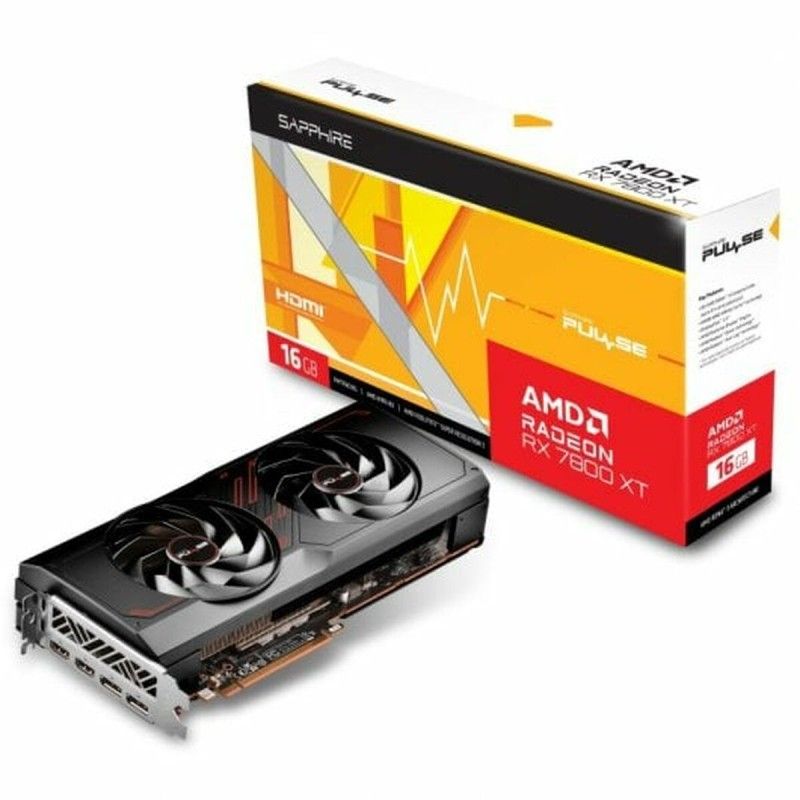 Sapphire Pulse Radeon RX 7800 XT - Graphics Card - 16GB GDDR6 - PCIe 4.0 x16 - 2x HDMI, 2x DisplayPort