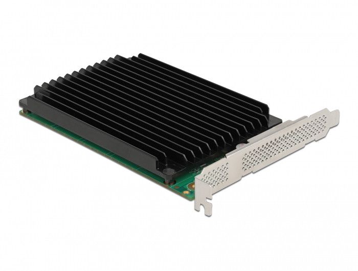 Tarjeta de expansión PCI Express Delock con disipador térmico para 4x M.2 NVMe Clave M
