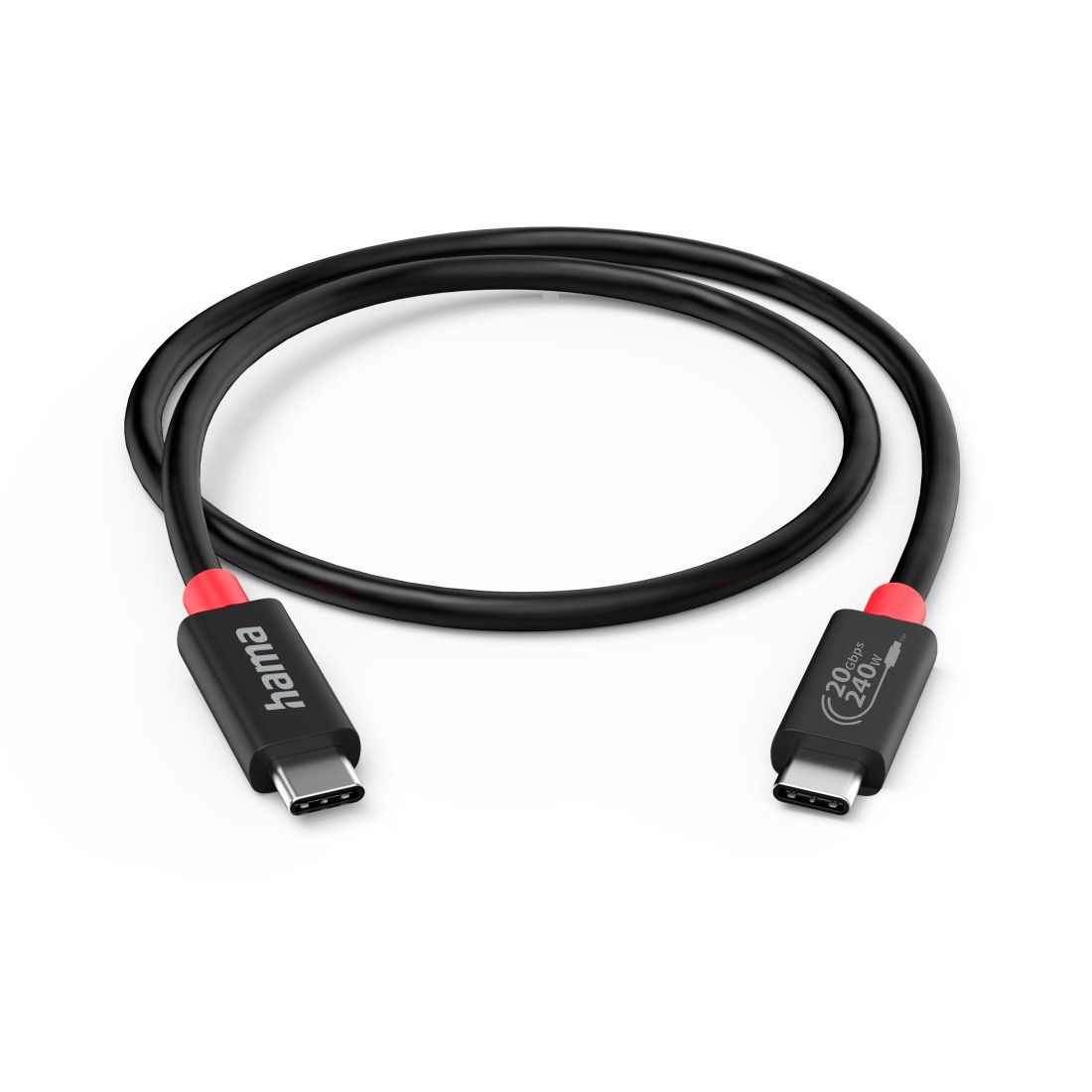 Hama USB-C Cable, Electric Mark, USB4 Gen2, 20 Gbit/s, 5A, 240W, 2m