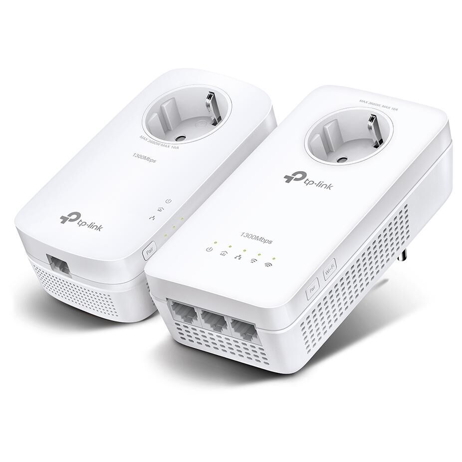 TP-Link TL-WPA1300P 1300Mbps Ethernet/LAN WiFi Kit (White, 2 Pieces)