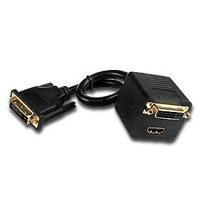 Adaptateur Connectland DVI-D Mascul à DVI Femelle + Sortie HDMI