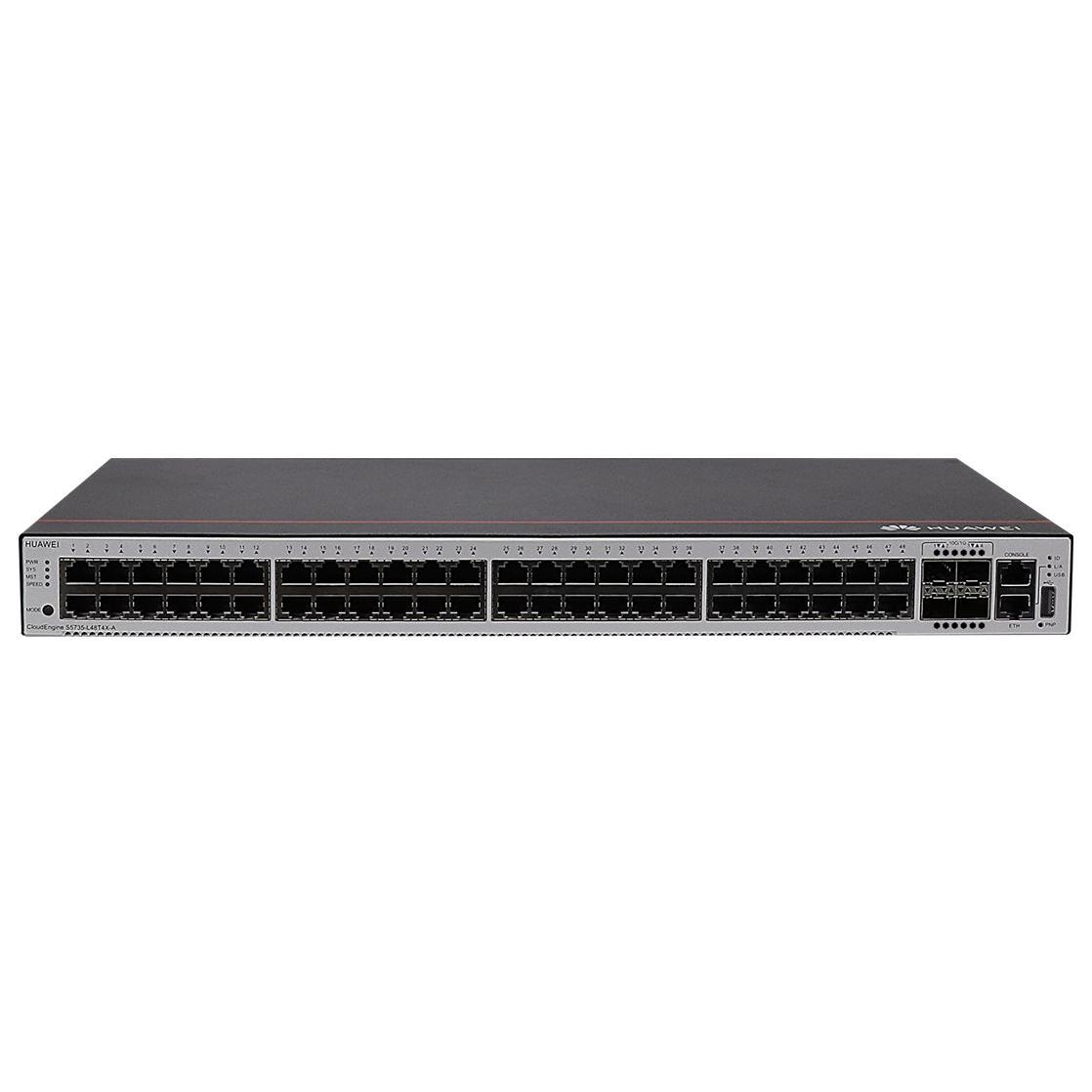 Huawei CloudEngine S5735-L48T4X-A Managed Switch - 48x 10/100/1000 + 4x 10G SFP+ (Upstream) - Rack Mountable - 100-240V AC