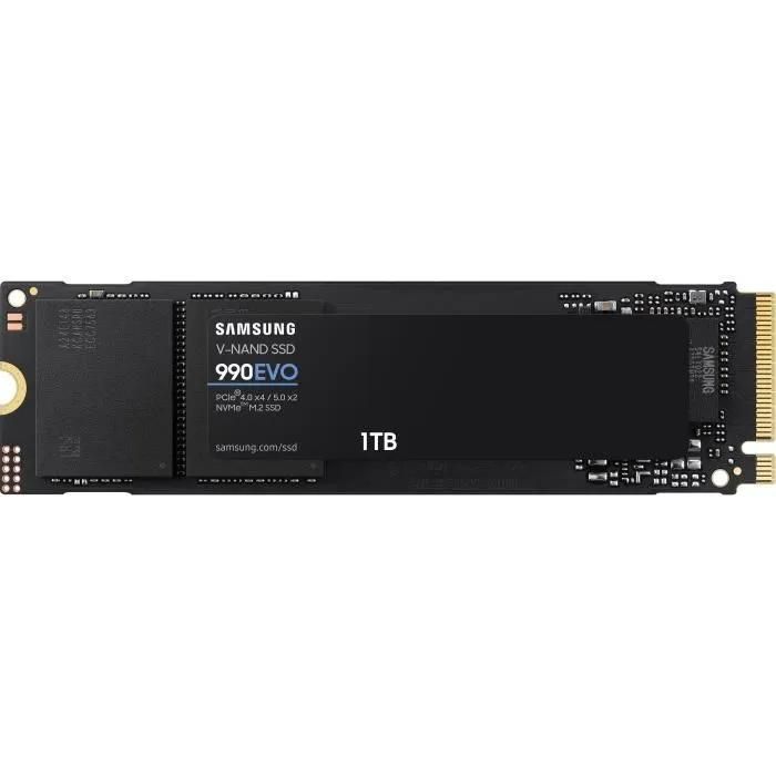 Samsung 990 EVO MZ-V9E1T0BW - SSD - Encrypted - 1TB - Internal - M.2 2280 - PCIe 5.0 x2 (NVMe) - AES 256-bit - TCG Opal Encryption 2.0
