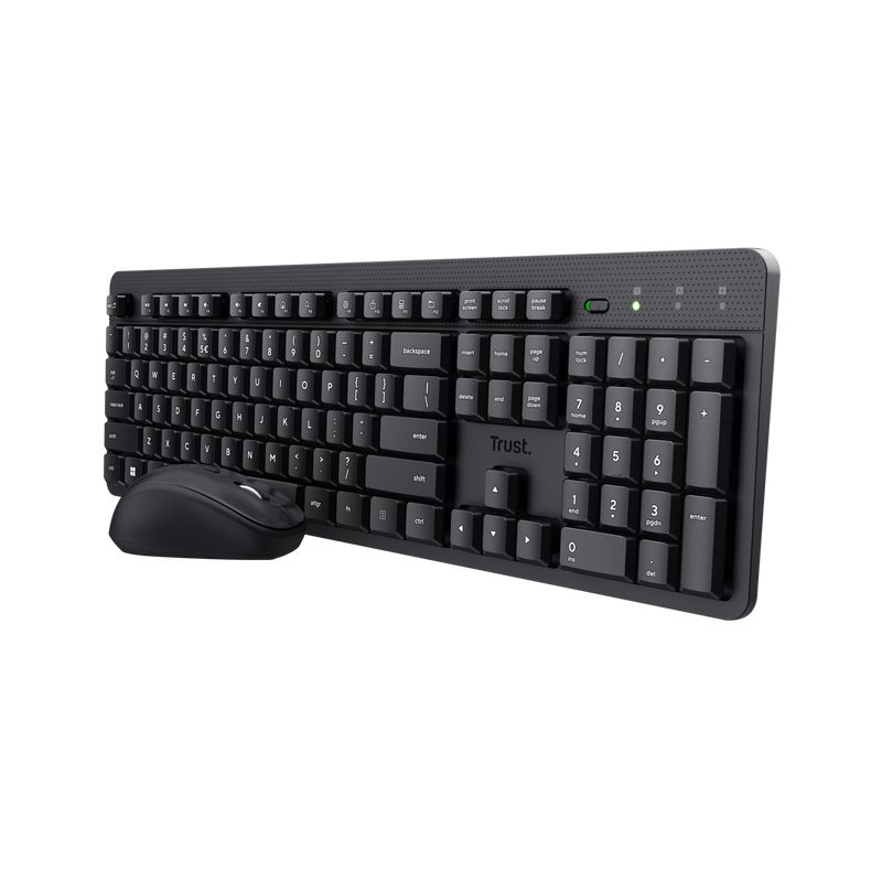 Trust Ody II Keyboard and Mouse, QWERTY Layout, Black