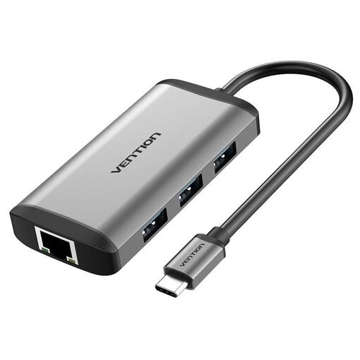 Vention Type-C Docking Station with USB 3.2 Gen 1 (3.1 Gen 1) - Grey