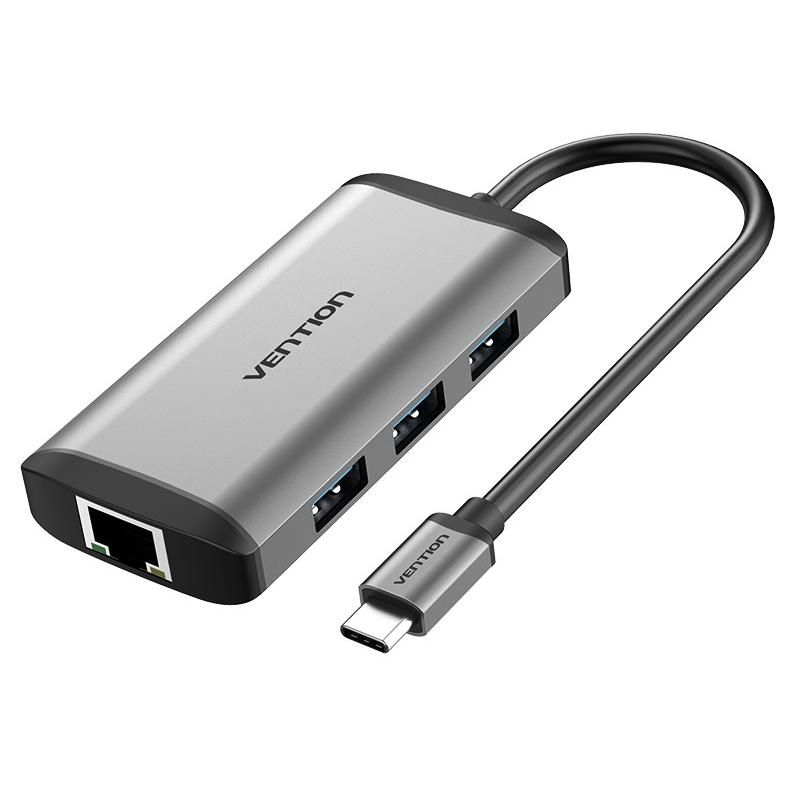 Vention Type-C Docking Station with USB 3.2 Gen 1 (3.1 Gen 1) - Grey