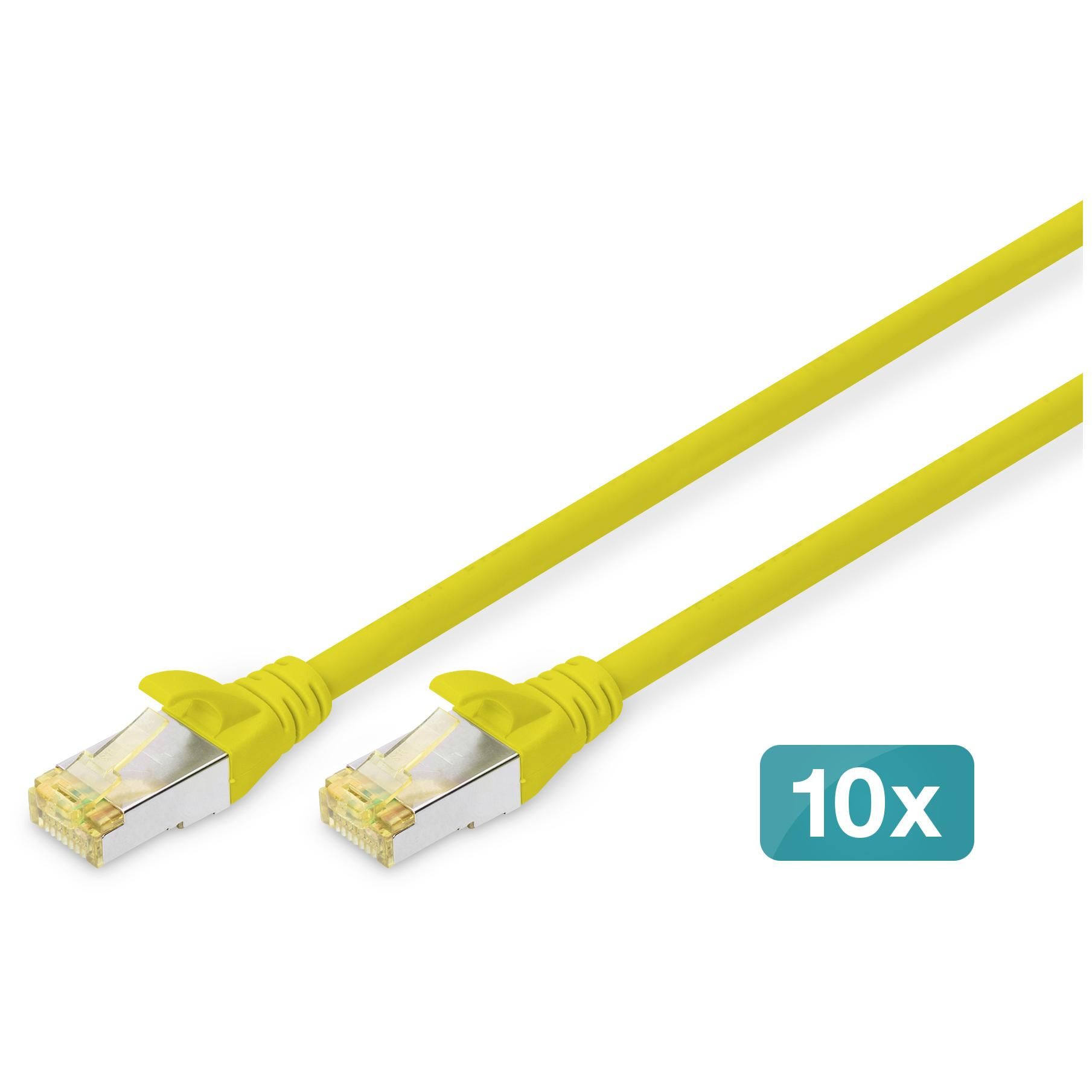 Digitus CAT 6A S/FTP Patch Cable, 2x RJ45, 10-Piece Pack