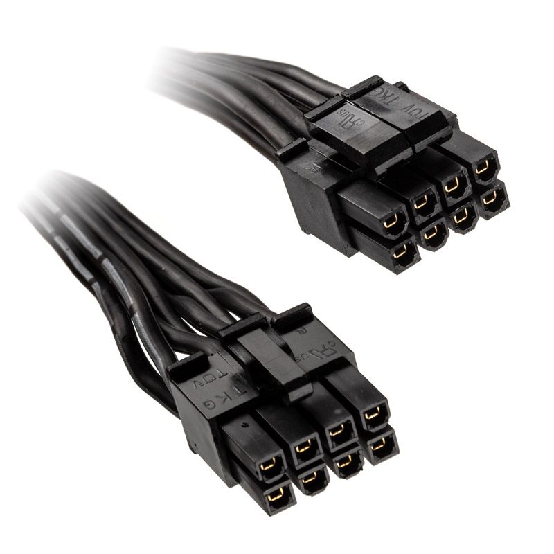 Silverstone 8-Pin ATX to 4+4 Pin Cable - Black