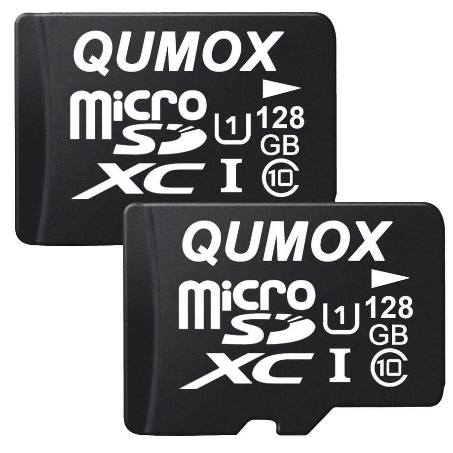 QUMOX 2-Pack 128GB Micro SD Card UHS-I Class 10
