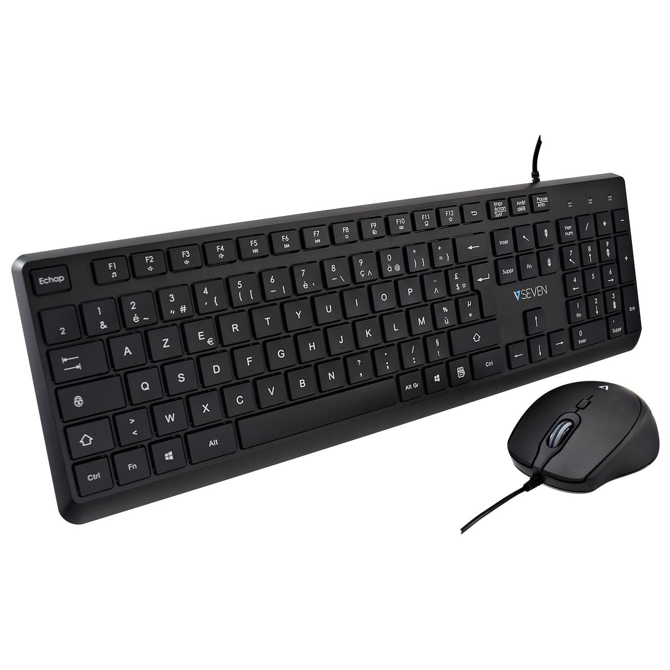 V7 CKU350ES USB Keyboard and Mouse Set