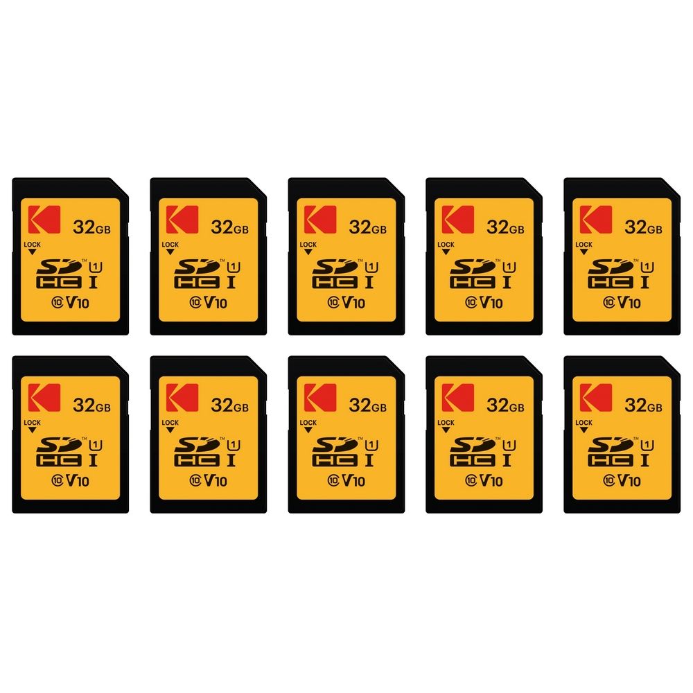 Kodak 10x 32GB SDHC Memory Cards UHS Speed Class 10
