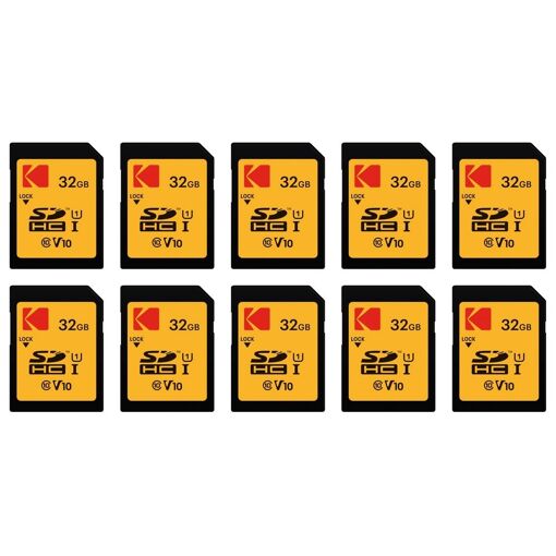 Kodak 10x 32GB SDHC Memory Cards UHS Speed Class 10