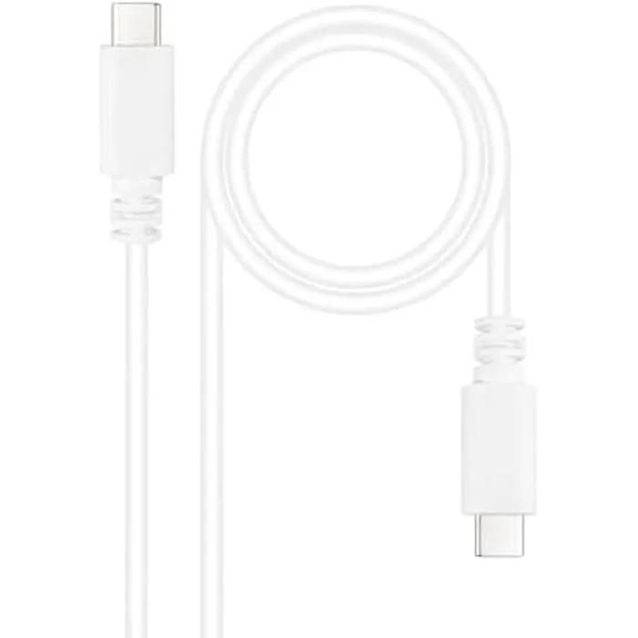 Nano Cable 10.01.2301-L150-W - USB-C to USB-C Cable 3A, for Mobile Phones, Tablets, Laptops, etc. USB 2.0