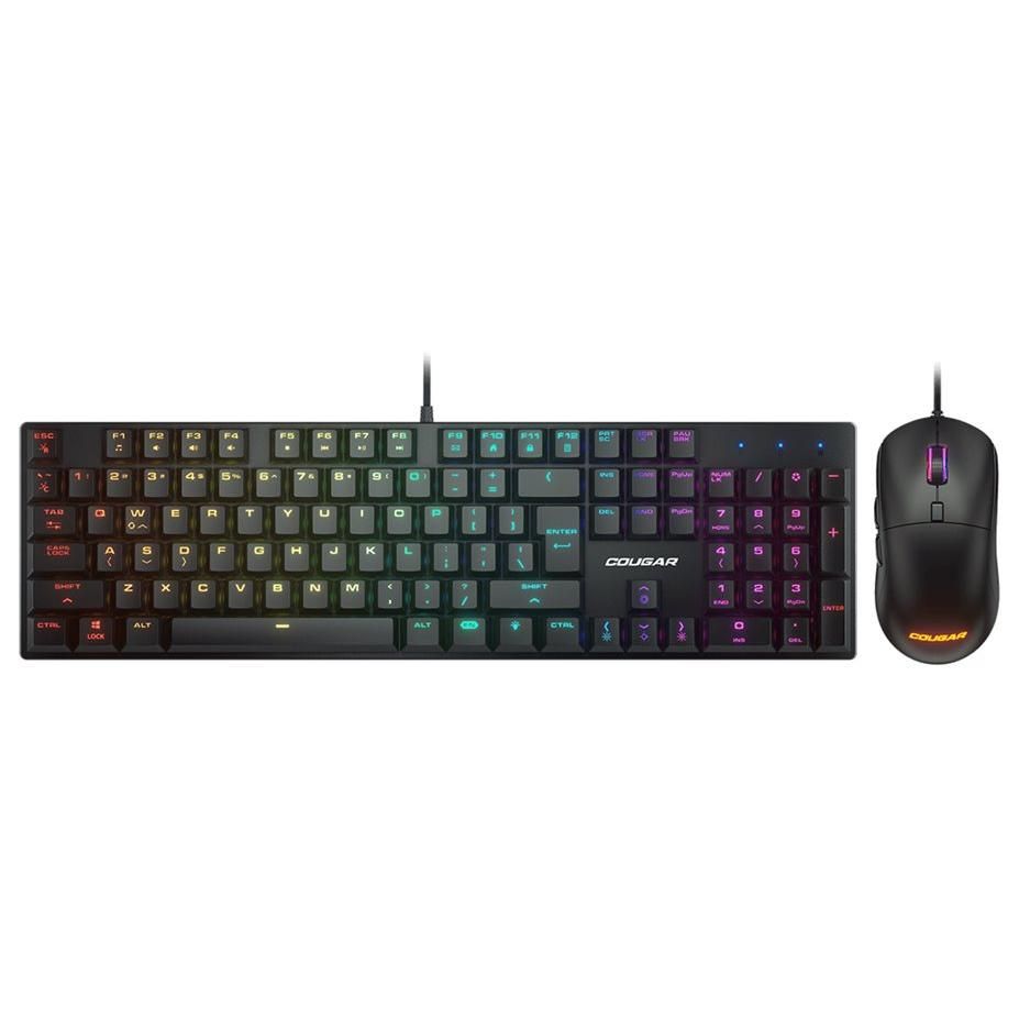 Ensemble clavier et souris Compucase Cougar Combat, rétroéclairé, USB