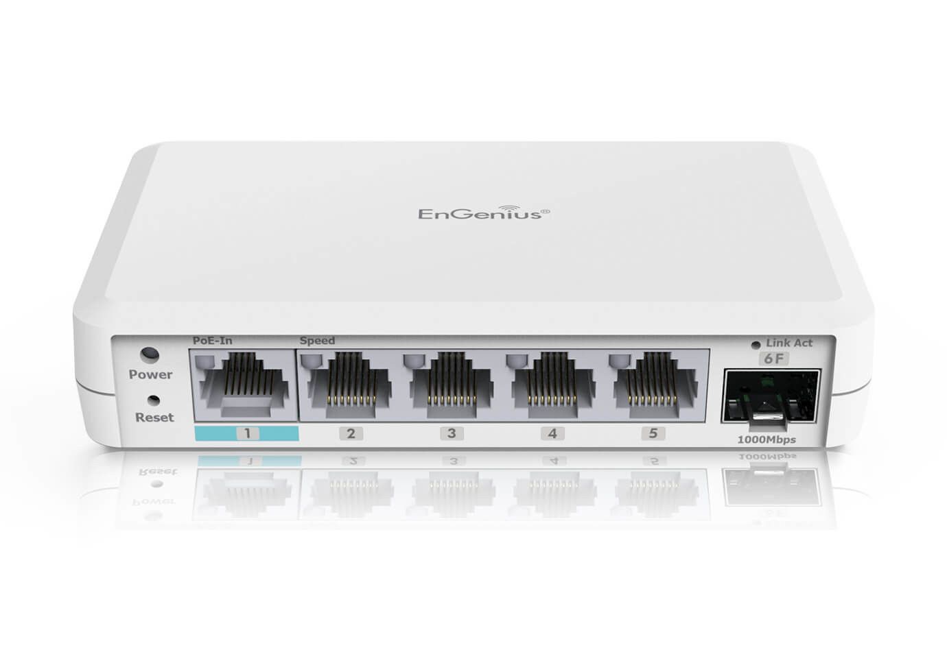 EnGenius EXT1106 Gigabit Ethernet Switch (10/100/1000) with PoE, White