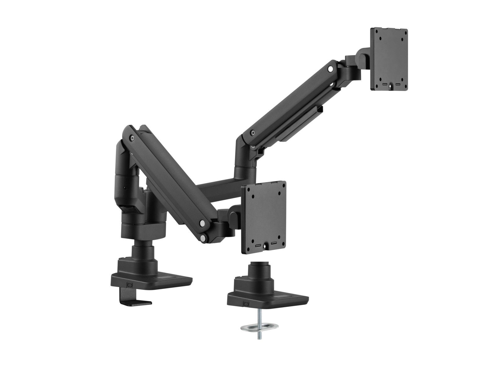 Equip Robust Desk Monitor Stand for Two 17" - 35" Screens - Black