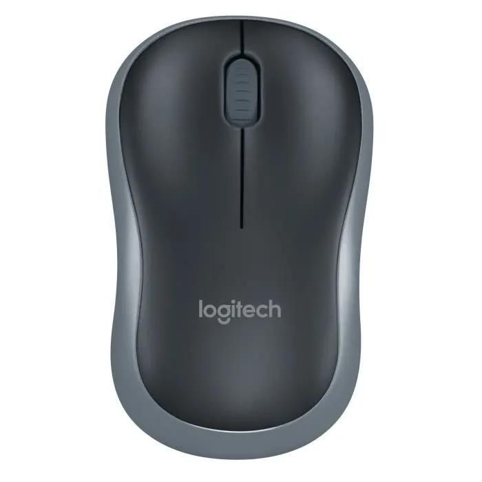 Logitech M185 Wireless Mouse - Ambidextrous - Optical - Grey