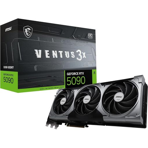 Carte graphique MSI NVIDIA GeForce RTX 5090 32 Go Ventus 3X OC 32Go GDDR7 (28 Go/s / 512 bits), PCIe 5.0