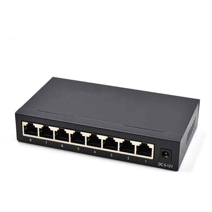 Conmutador Ethernet Gigabit Diprogress (10/100/1000) - 8 puertos, Negro
