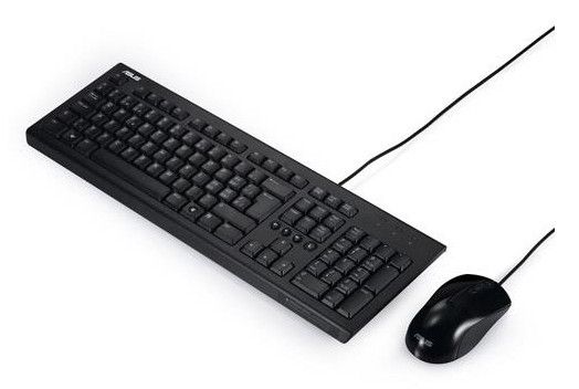 ASUS U2000 USB Keyboard with Mouse, Black