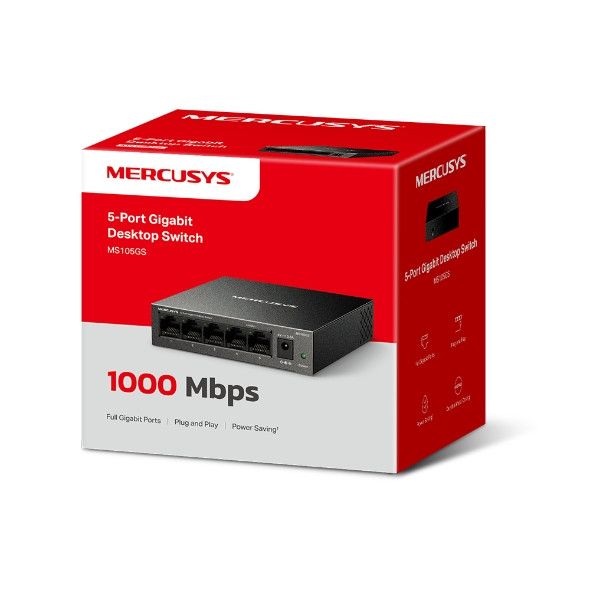 Mercusys 5-Port Gigabit Unmanaged Metal Switch MS105GS