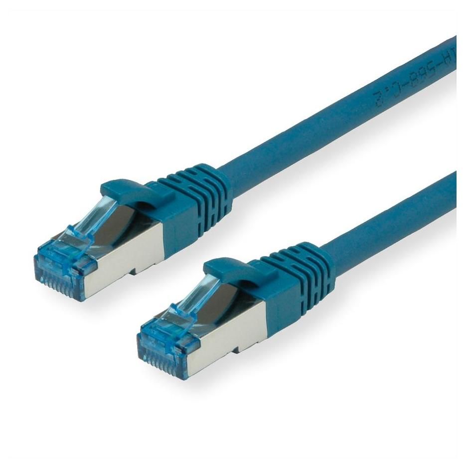 Value Cat6a Network Cable, 0.15m, Blue (S/FTP)