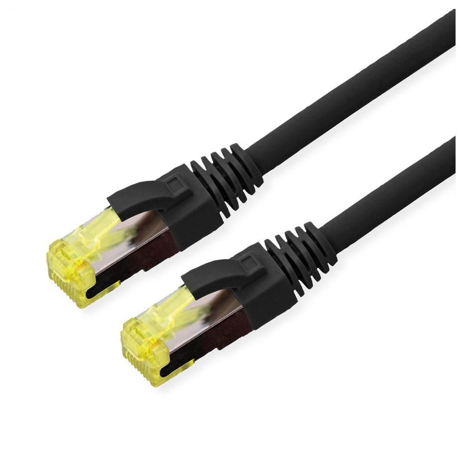 Roline Network Cable, 0.3m, Cat6a, S/FTP (S-STP), Black