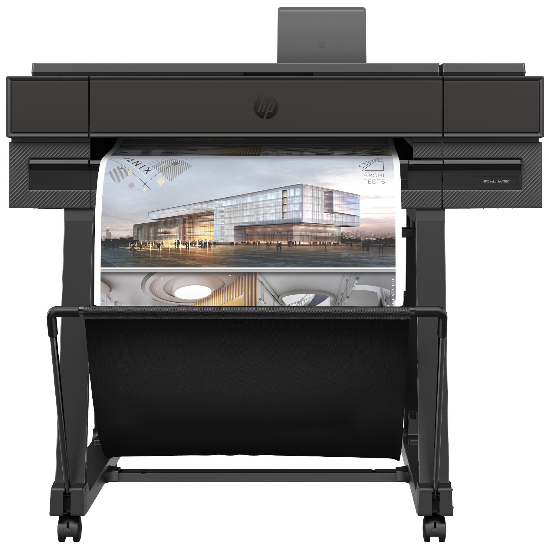 HP DesignJet T870 - 24-inch Color Large Format Printer - Roll A1 (61 cm x 91.4 m) - 2400 x 1200 dpi - USB 2.0, Gigabit LAN, Wi-Fi(n) - Cutting Tool