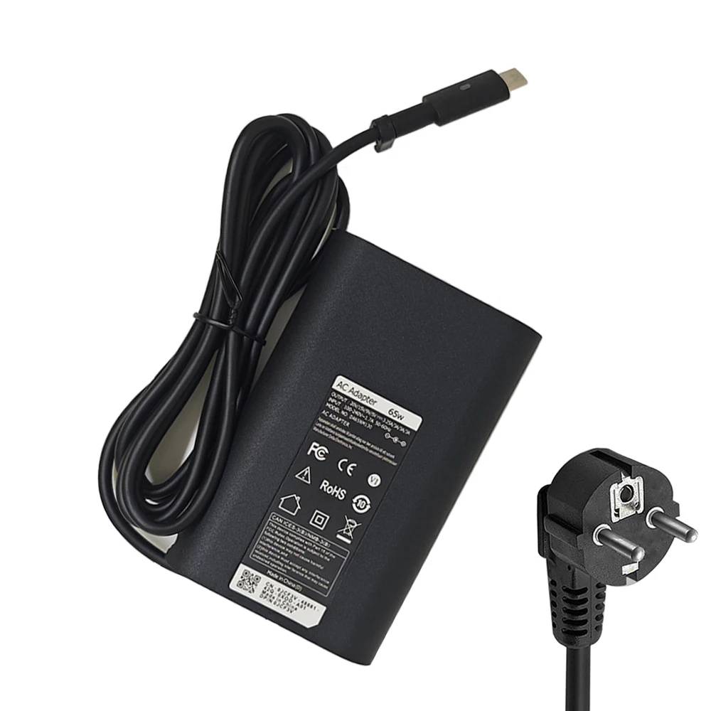 USB Type C 65W Adapter for Laptop, Charger for Dell Latitude Series
