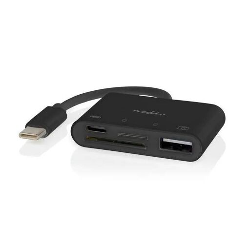 Hub USB Nedis - CCGB64780BK01 - 4 puertos - USB-C y USB A - Negro