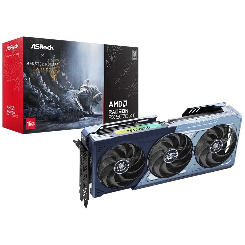 ASRock RX 9070 XT Monster Hunter Wilds Edition - 16GB GDDR6, Radeon RX 9070 XT, PCI-Express