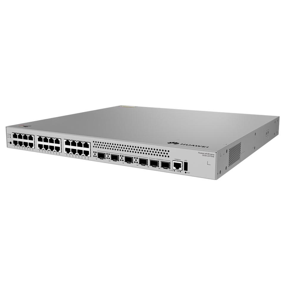 Huawei S530-24T4XE - Managed Layer 3 Switch - 24x 10/100/1000BASE-T + 4x 10GE SFP+ + 2x 12G Stacking Ports