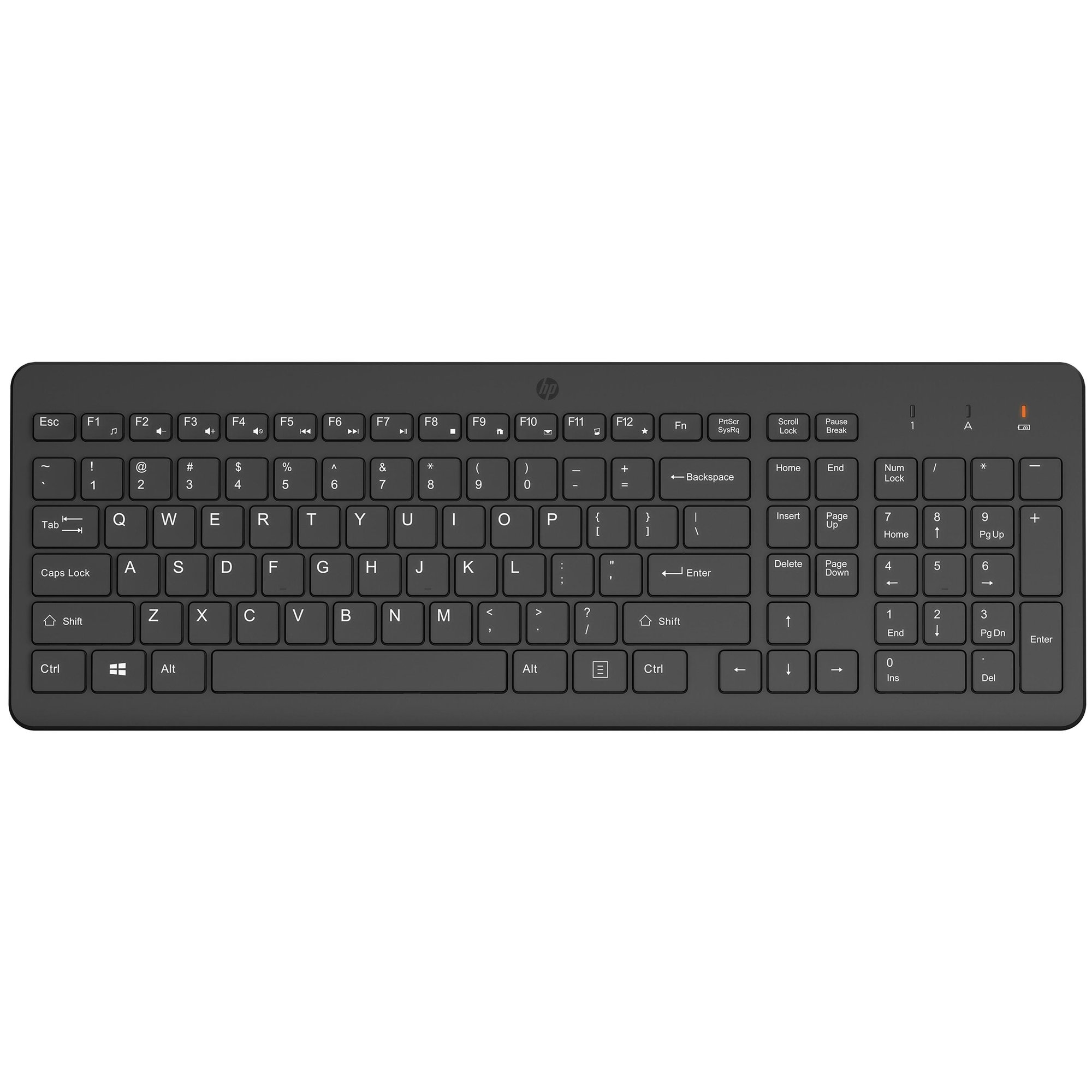 HP Wireless Keyboard, 2.4GHz RF, Black