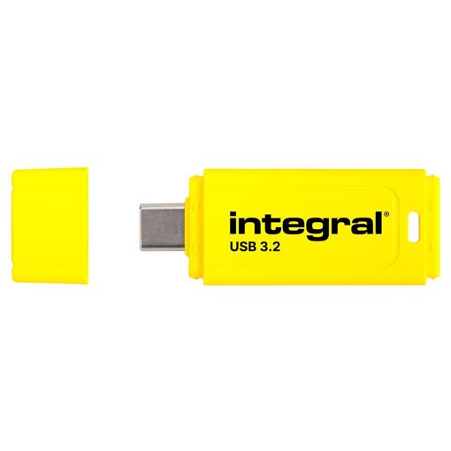 Unidad Flash Integral Neon-C - 64 GB - USB-C 3.1 Gen 1 - Amarillo
