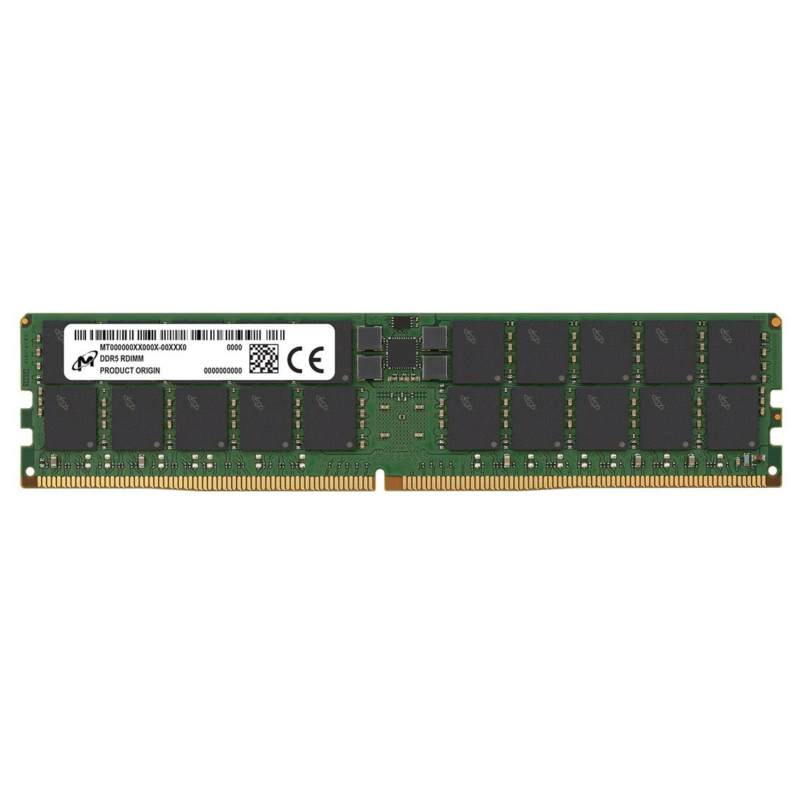 Micron DDR5 64GB Module - 288-Pin DIMM - 6400 MTs / PC5-25600 - CL52 - ECC Registered Memory