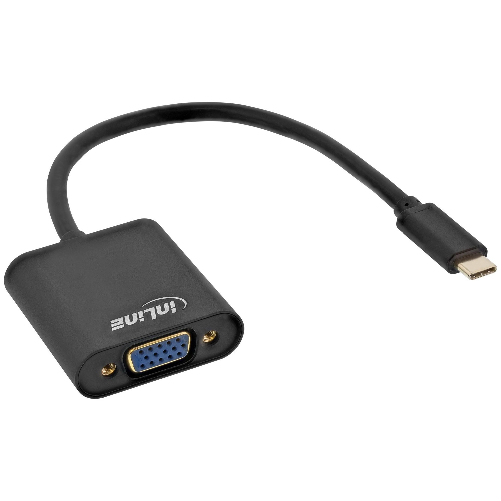 InLine USB Type-C to VGA Adapter Cable, 0.2m Black