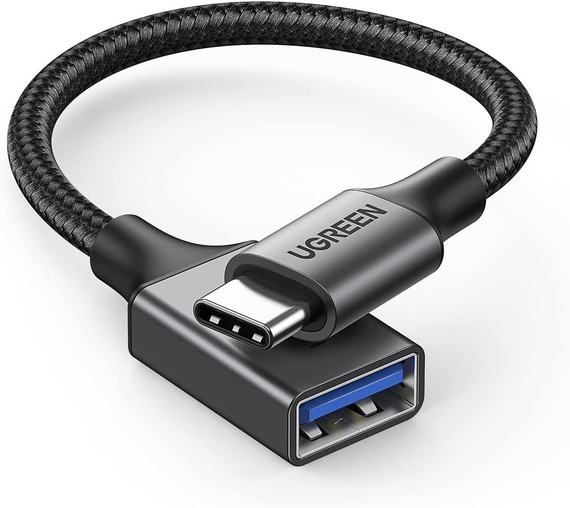 USB-C to USB A 3.0 OTG Cable (Nylon Braided Aluminum)