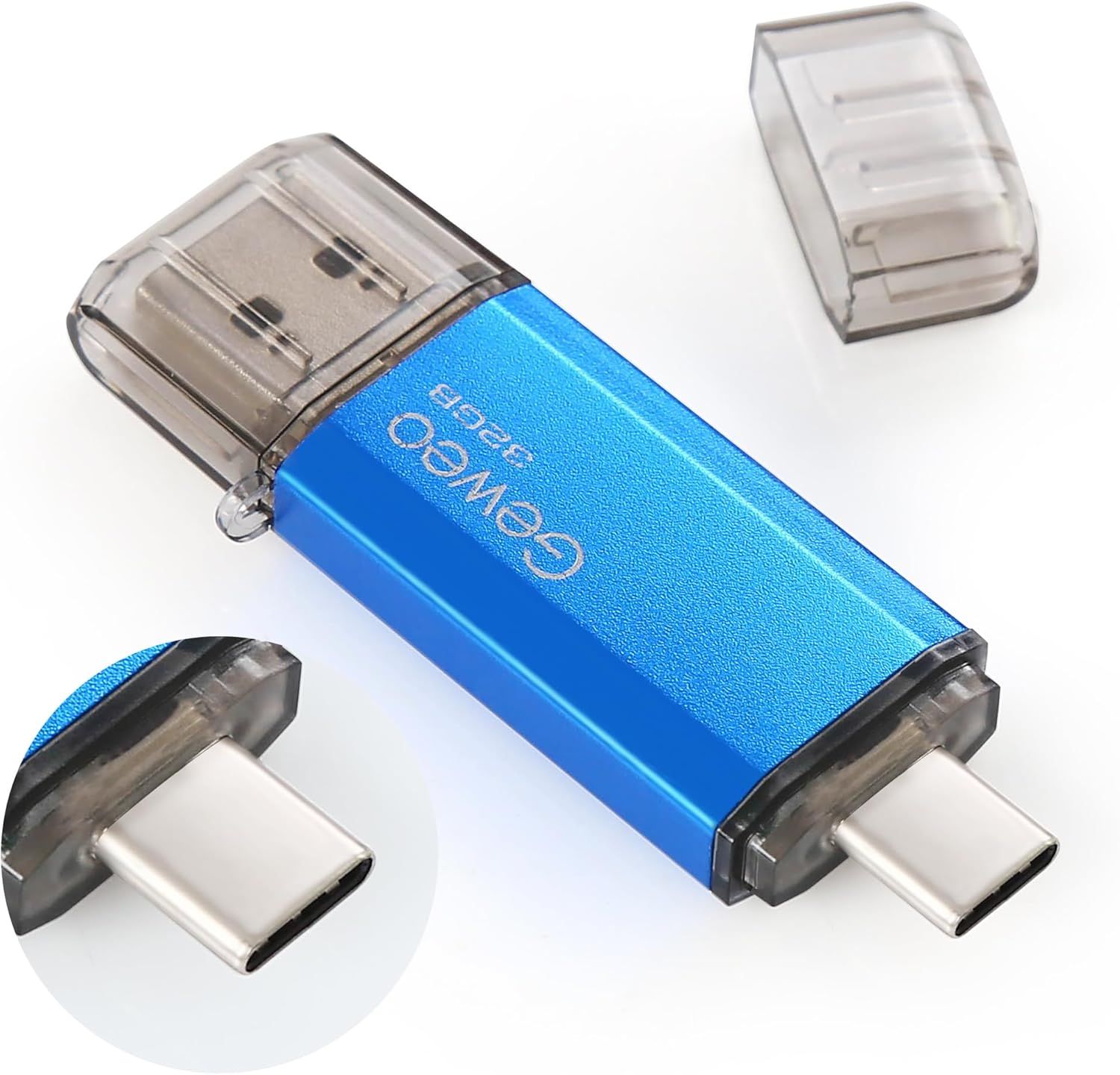 VBSUDGYDFG 32GB USB 3.0 OTG Flash Drive 2-in-1 Type-C Pen Drive