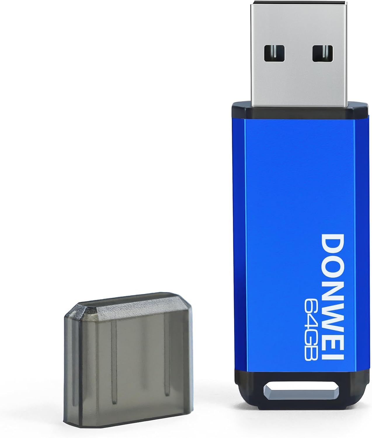 VBSUDGYDFG 64GB Mini USB Flash Drive with LED Light, High Capacity, Metal, Portable Data Storage for Computers, Students Gift Blue