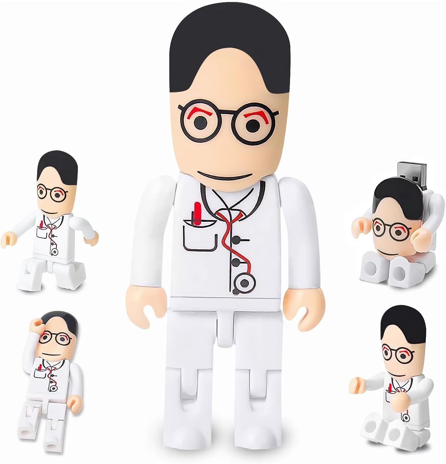 VBSUDGYDFG 64GB Cute Doctor USB Flash Drive 2.0
