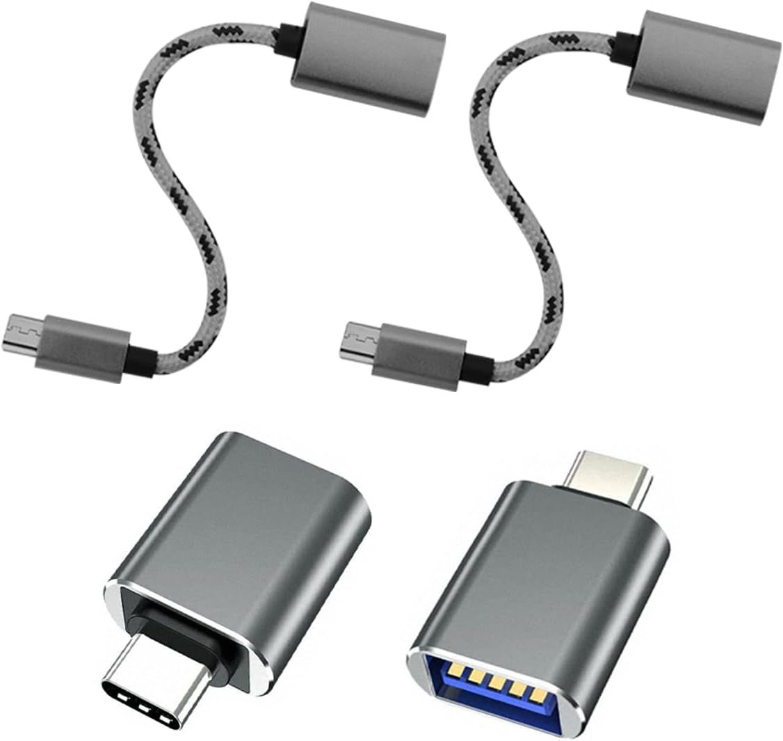 USB-C to USB 3.0 Adapter (Set of 4) - Grey