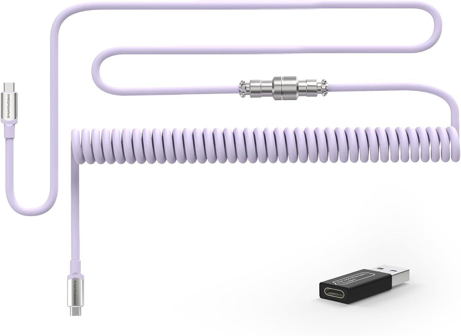 VUDSHGSYD USB-C Spiral Keyboard Cable with Adapter