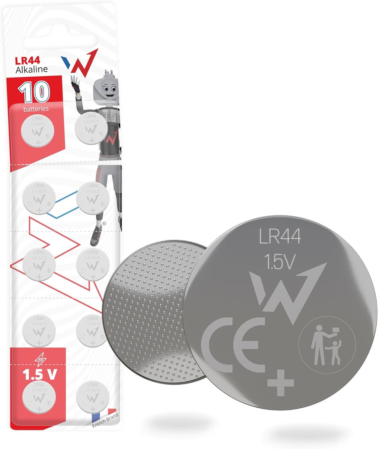 VSGDFHDFH LR44 1.5V Button Batteries - Long-Lasting, High Reliability Pack of 10 - Medical Devices, Remote Controls, Toys, Connected Devices