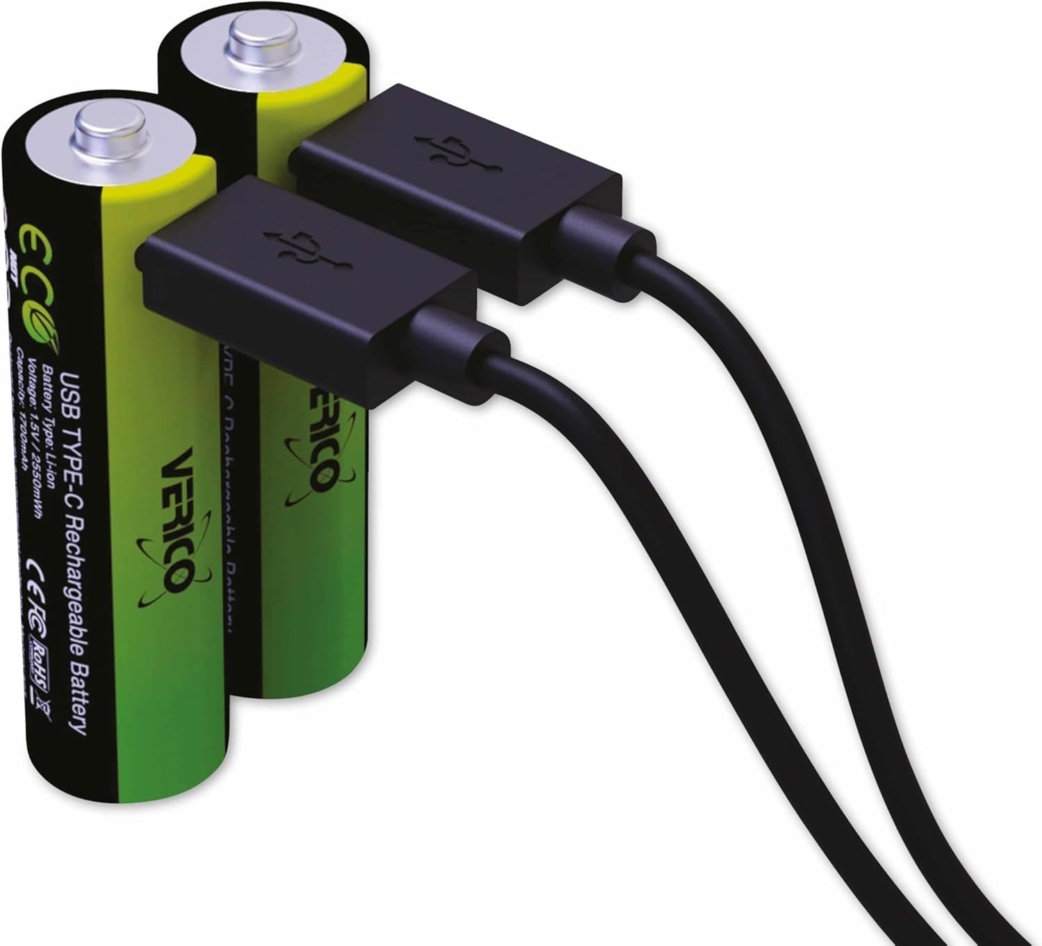 Vero LoopEnergy AA USB-C Battery - 1700 mAh, 1.5 V, 2 Pack