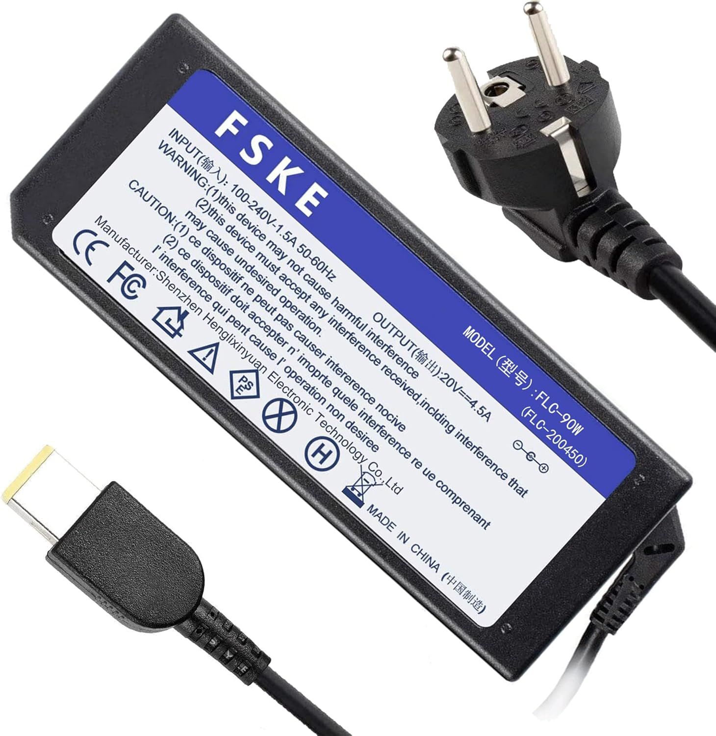Lenovo 20V 4.5A Charger, 90W AC Adapter for Select Models